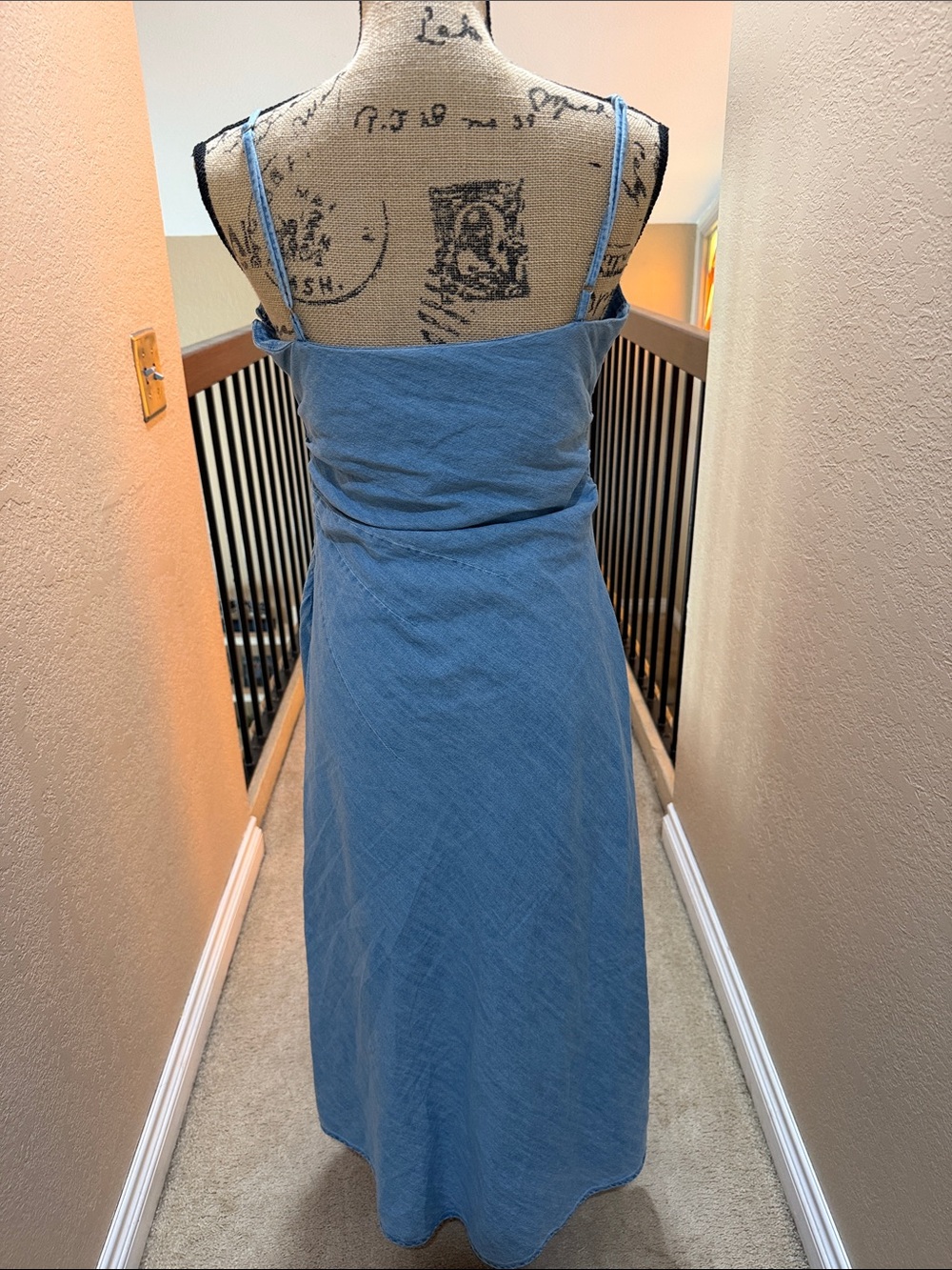 Mango DRAPED DENIM DRESS - Picture 10 of 10